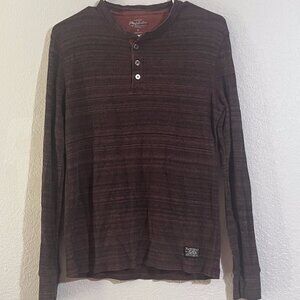 Lorentz Spacedye Thermal Burgundy Henley